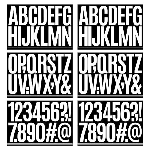 9 Sheets Self Adhesive Vinyl Letters Numbers Kit, Mailbox Numbers 3 Inch White