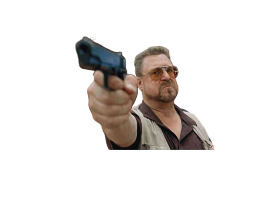 Big Lebowski Over The Line Sticker Decal
