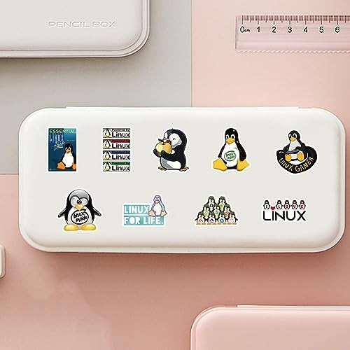 Linux Stickers 62pcs Work Decals Aesthetic Waterproof Vinyl Pack Stickers for Wa