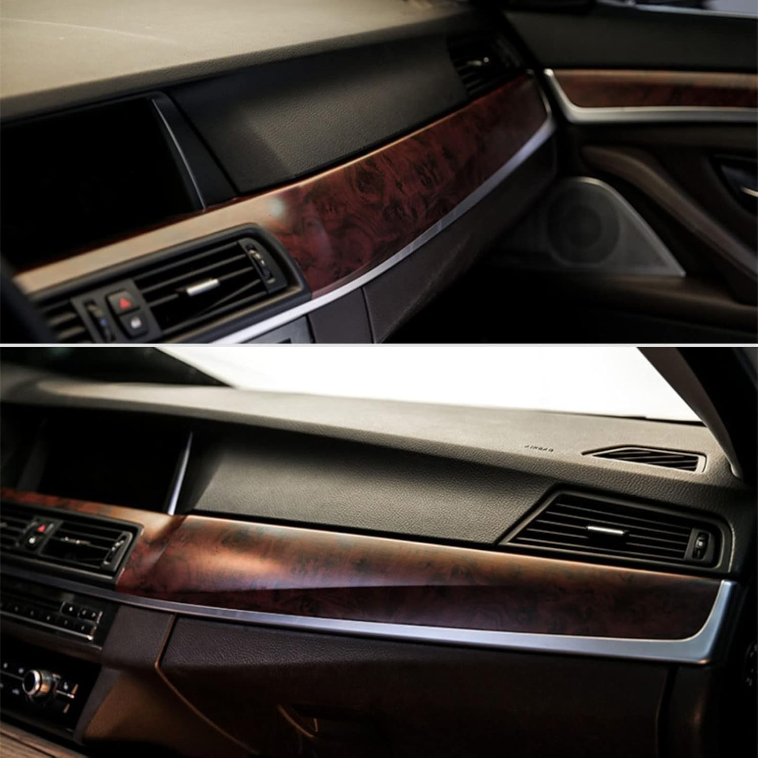 Wood Grain Vinyl Sticker Decal Roll Car Interior Home Office Furniture DIY Fi…