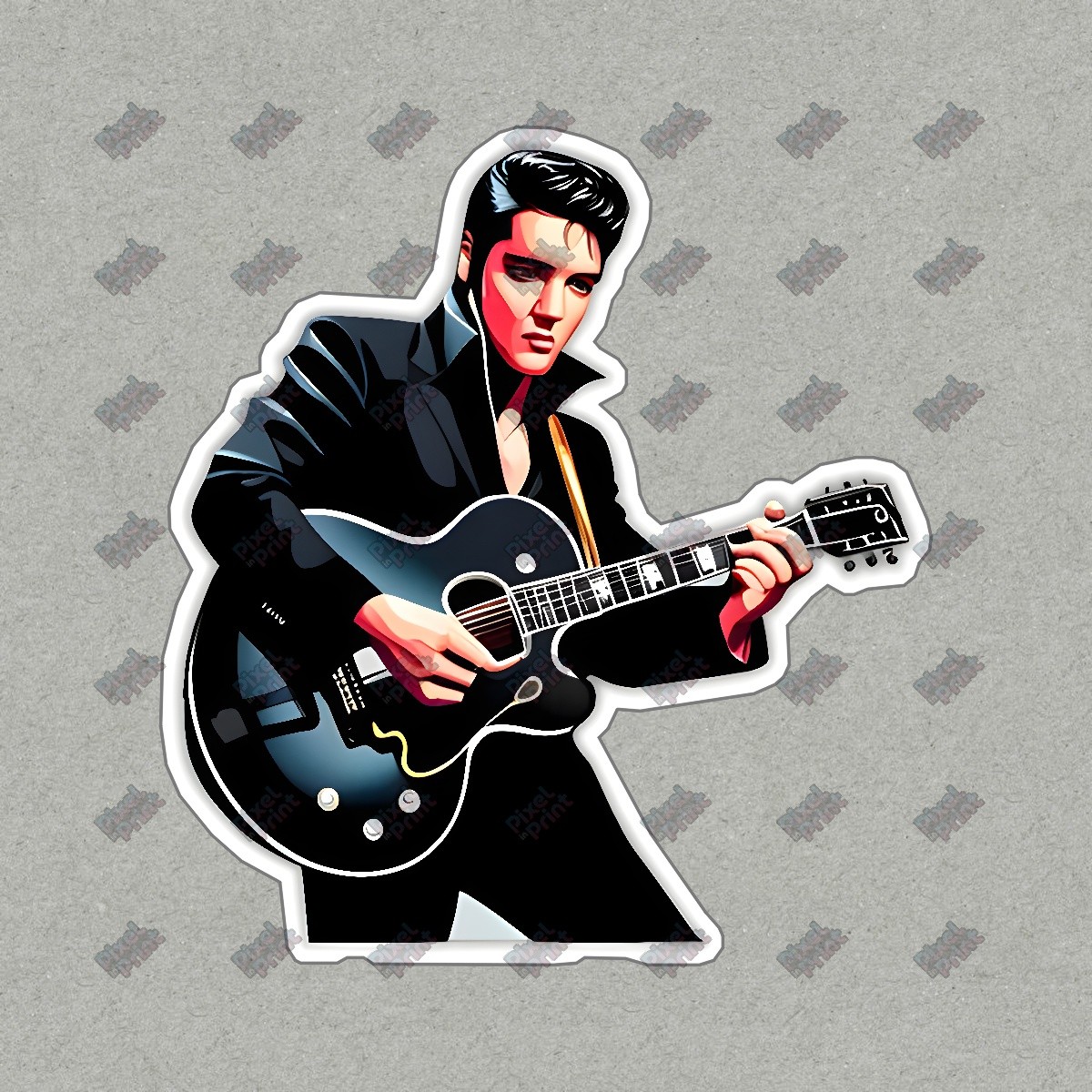 Elvis Presley Vinyl Sticker Retro Rock & Roll Decal for Music Lovers, #961648
