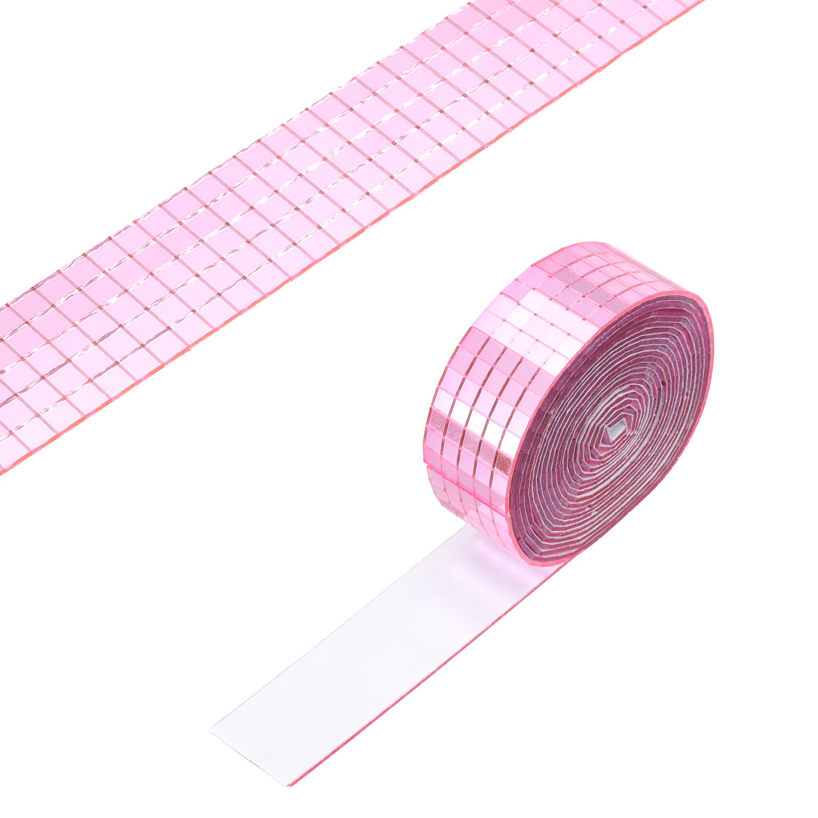 5x5mm Self Adhesive Mirrors Mosaic Tiles, 2500 Pcs Mosaic Sticker, Pink