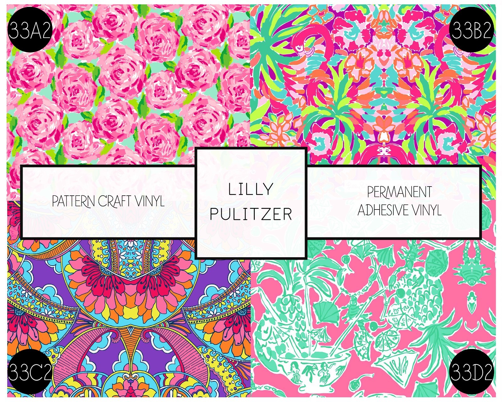 Lilly Pulitzer Premium Vinyl, for use with all Cricut cutting machines (12")