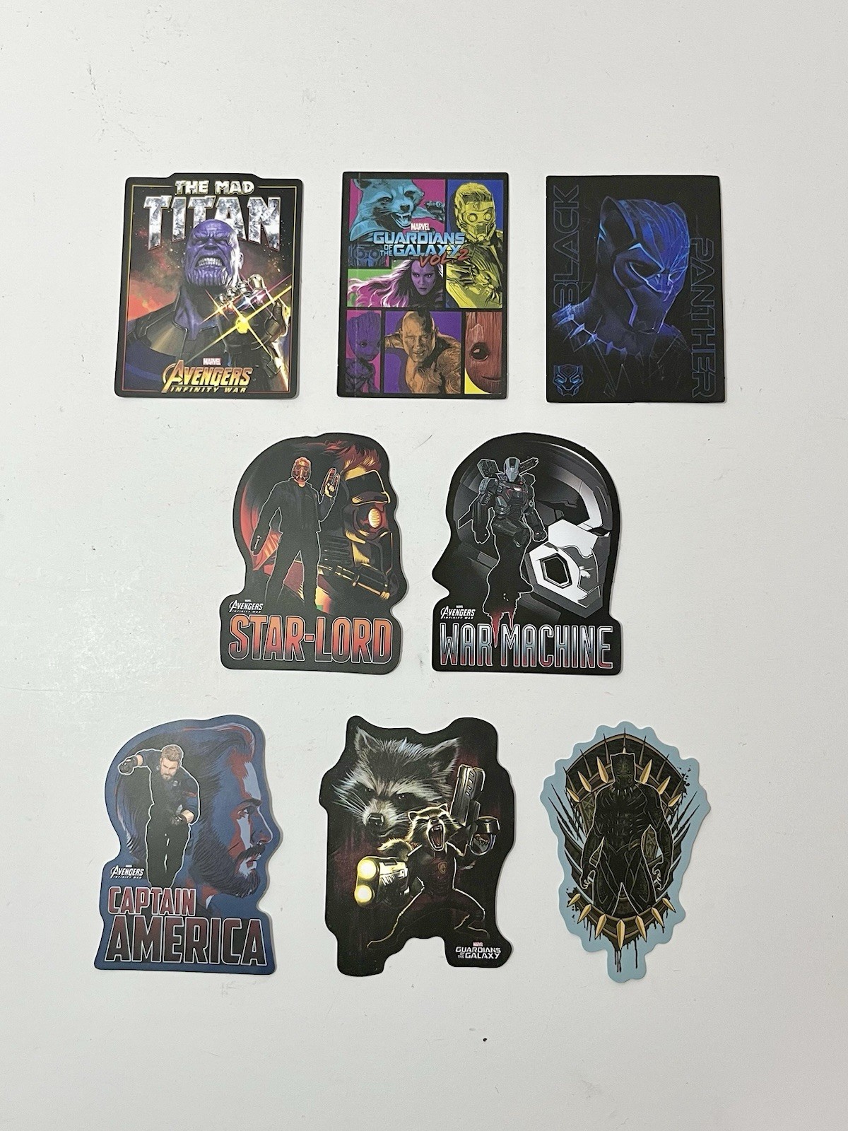 Marvel Avengers Infinity War Sticker Set Thanos Captain America Star Lord Rocket