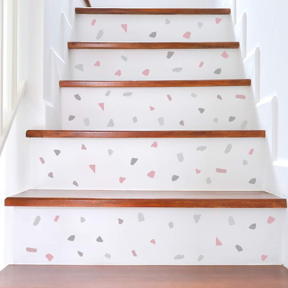 Irregular Terrazzo Wall Stickers – Boho Polka Dot Decor for Kids' Rooms