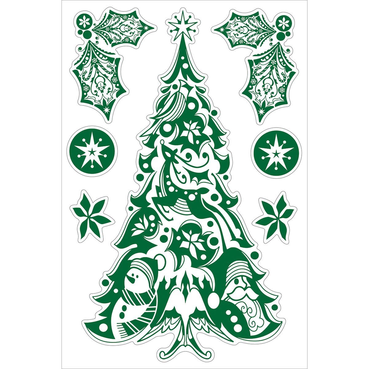 Inkadinkado 24 x 36-Inch Wall Decal, Large, Christmas Tree Holidal Decor