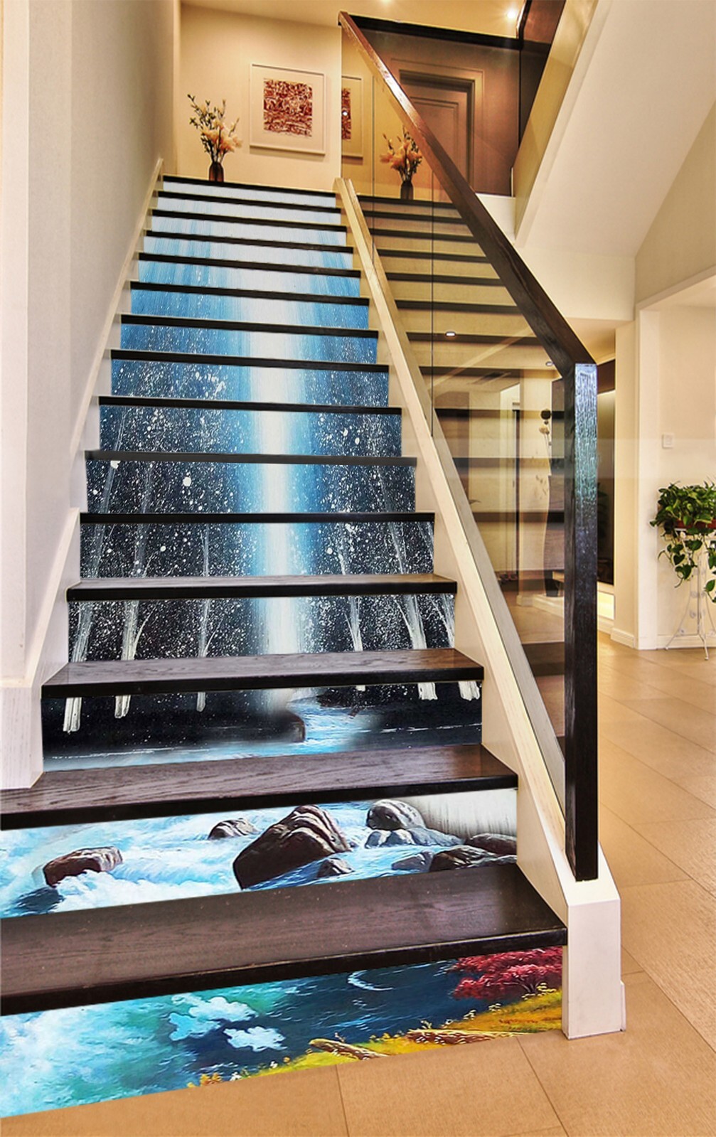 3D Starry River AZ892 Stair Risers Decoration Mural Vinyl Wallpaper Kay