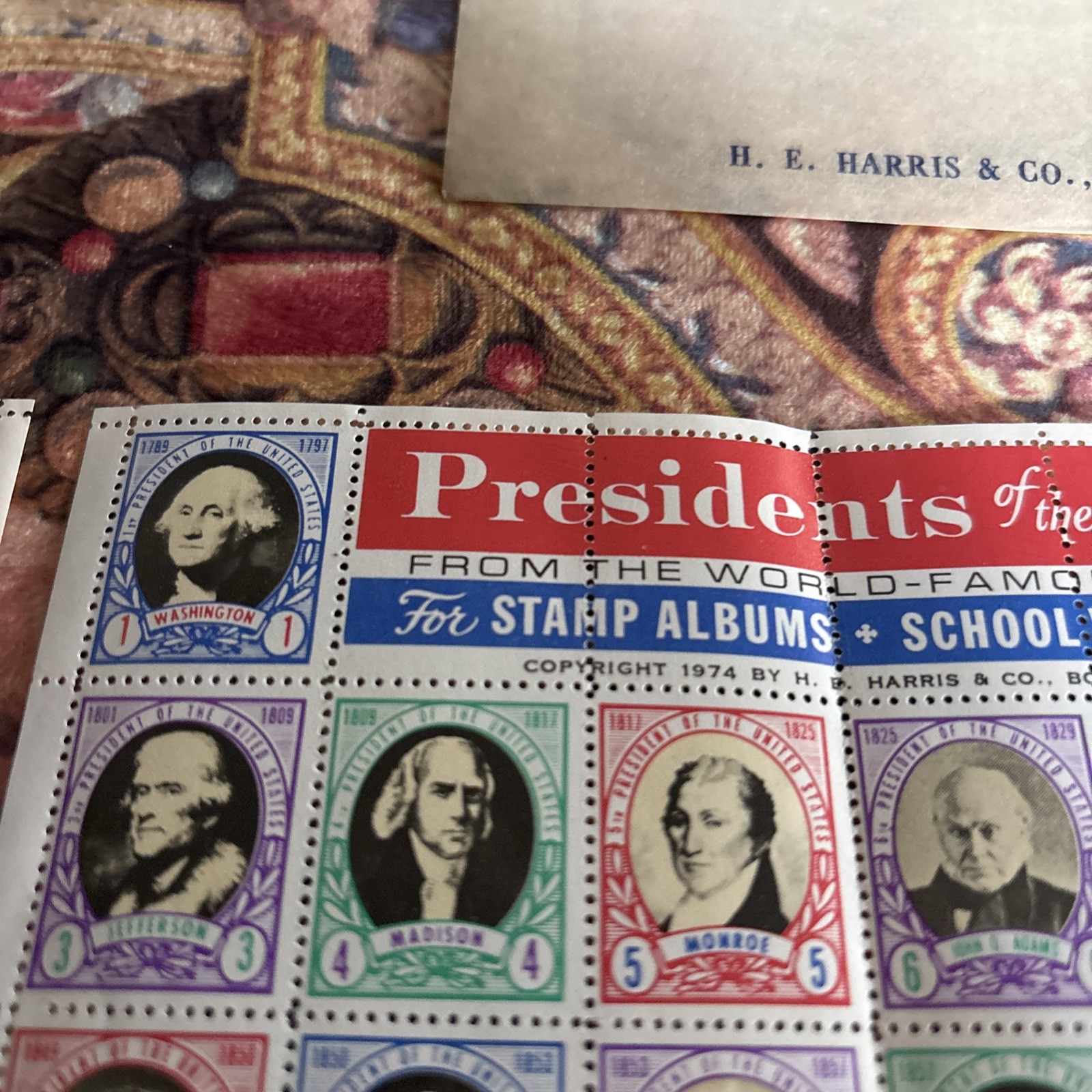 PRESIDENTS of the UNITED STATES Stamps 39 Cents 1974 Bachrach Collection