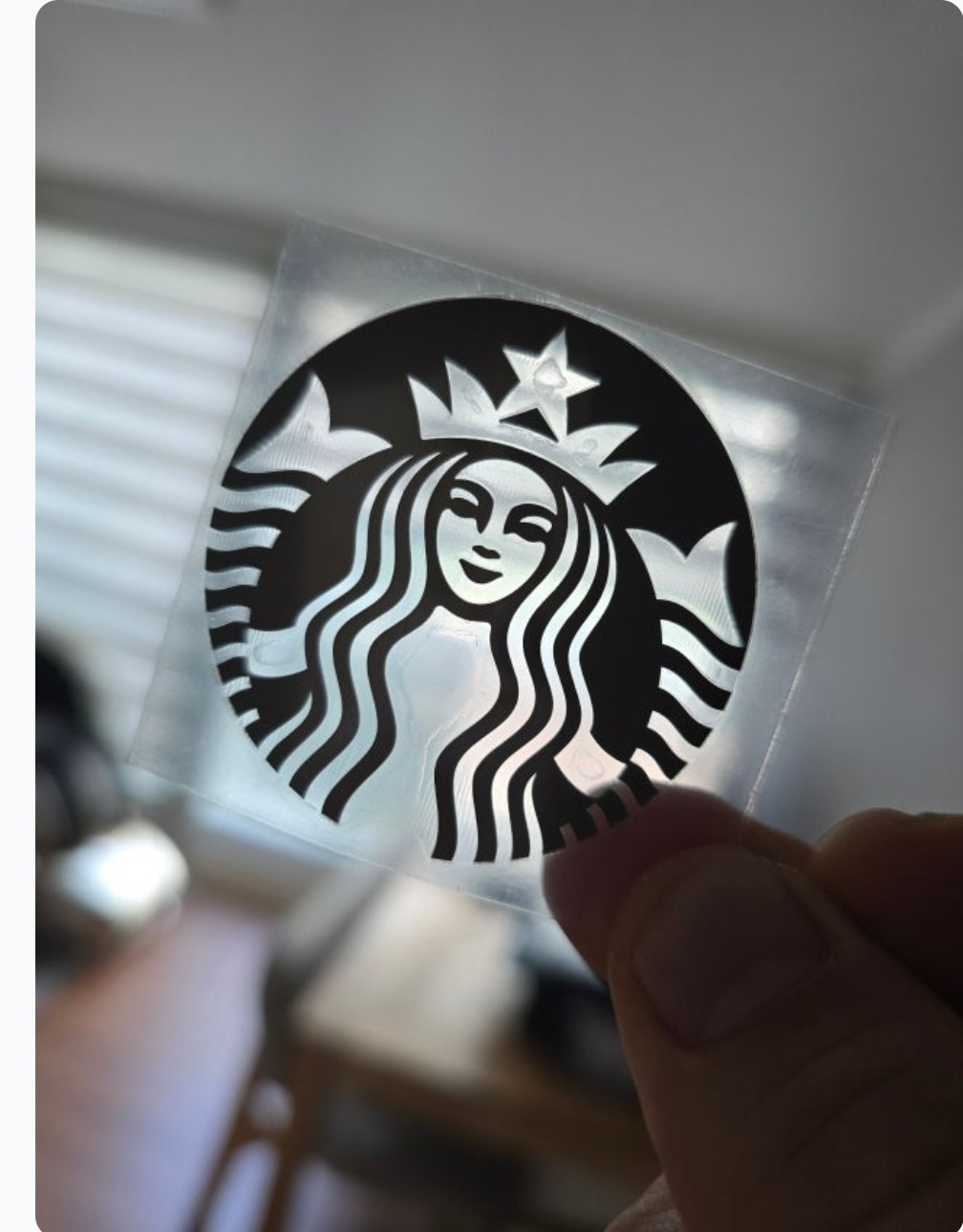 Starbucks Logo Metal Sticker Silver 4-Pack | Premium Metallic Decal Set