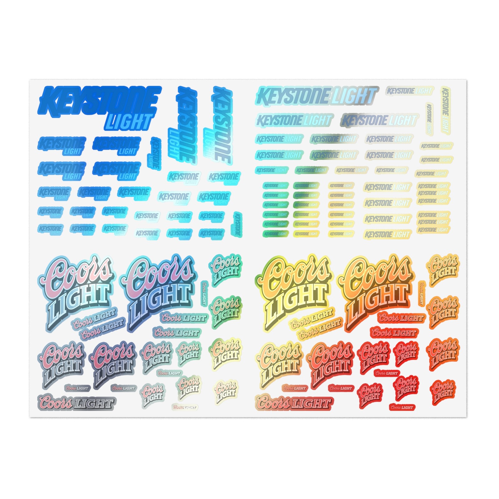 Keystone & Coors Light 1/10 Scale R/C Racing Vinyl Decal/Sticker Sheet