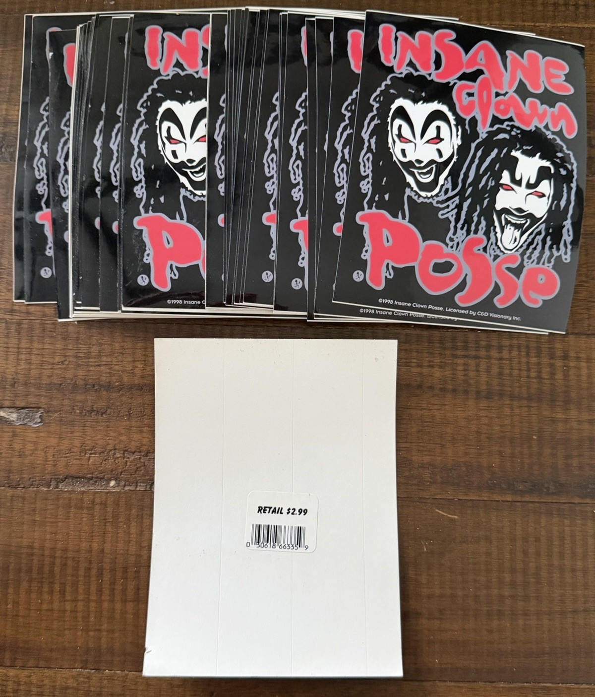 Rare Insane Clown Posse ICP Sticker: Licensed NOS Vintage 1998 LOT OF 50