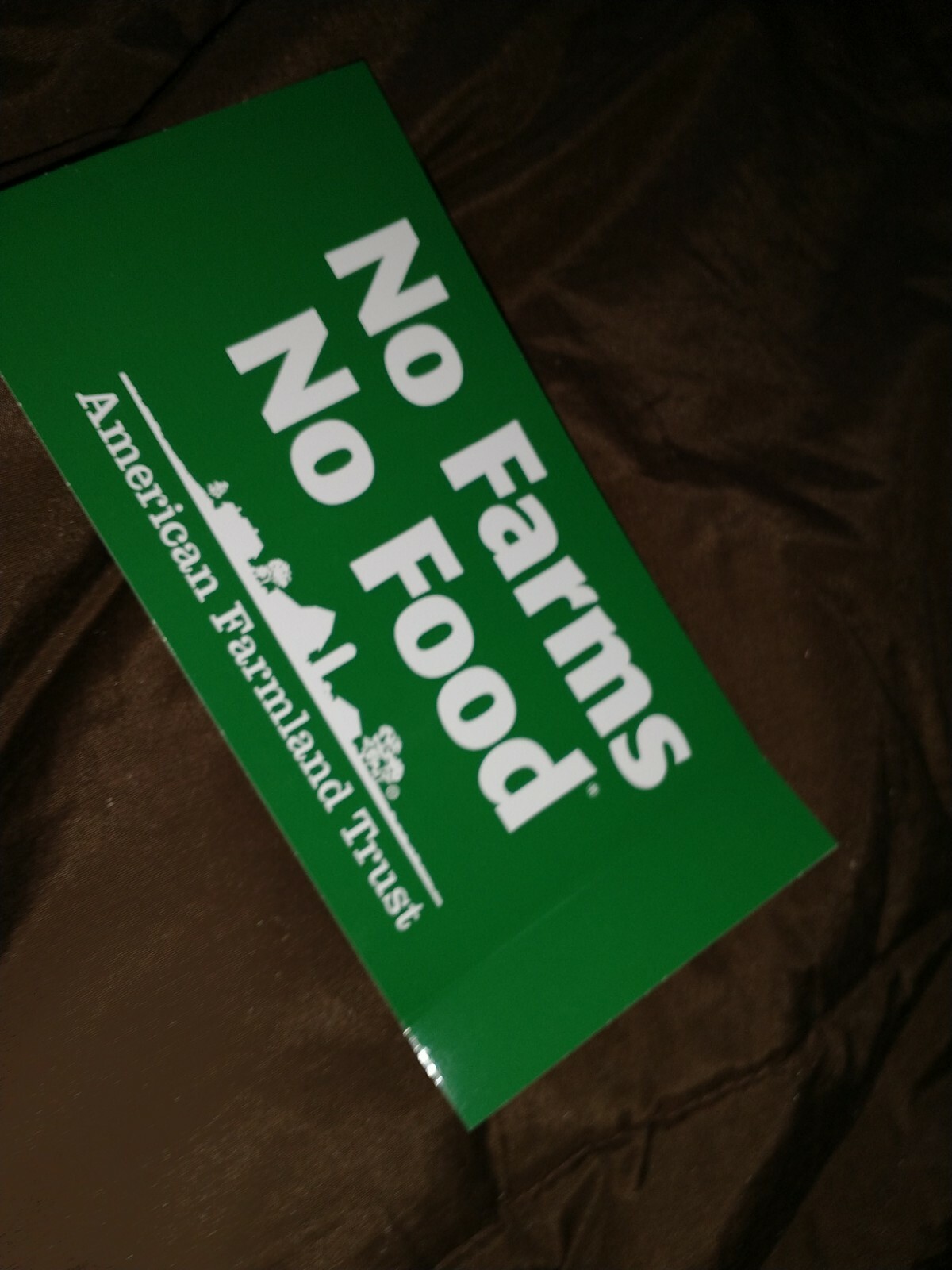 (2) No Farms No Food…Stickers.. Support Farmers/America Workers… Farmland P