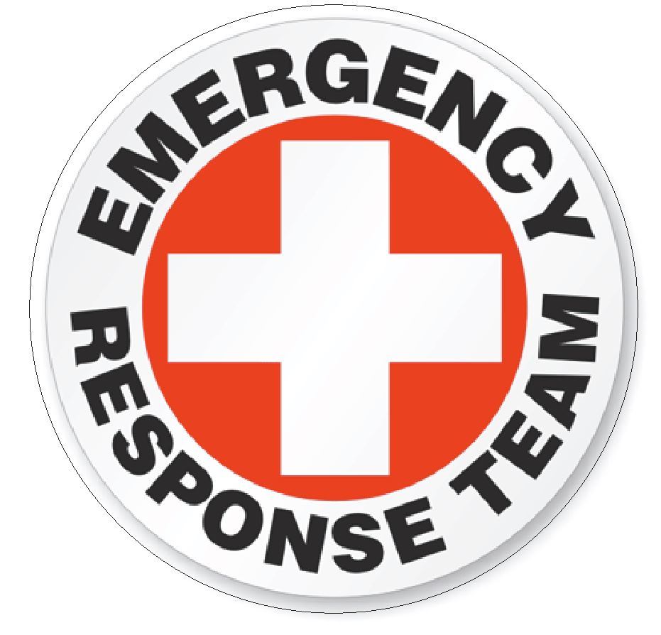 Emergency Response Team Hard Hat Decal Hard Hat Sticker Helmet Safety Label H68