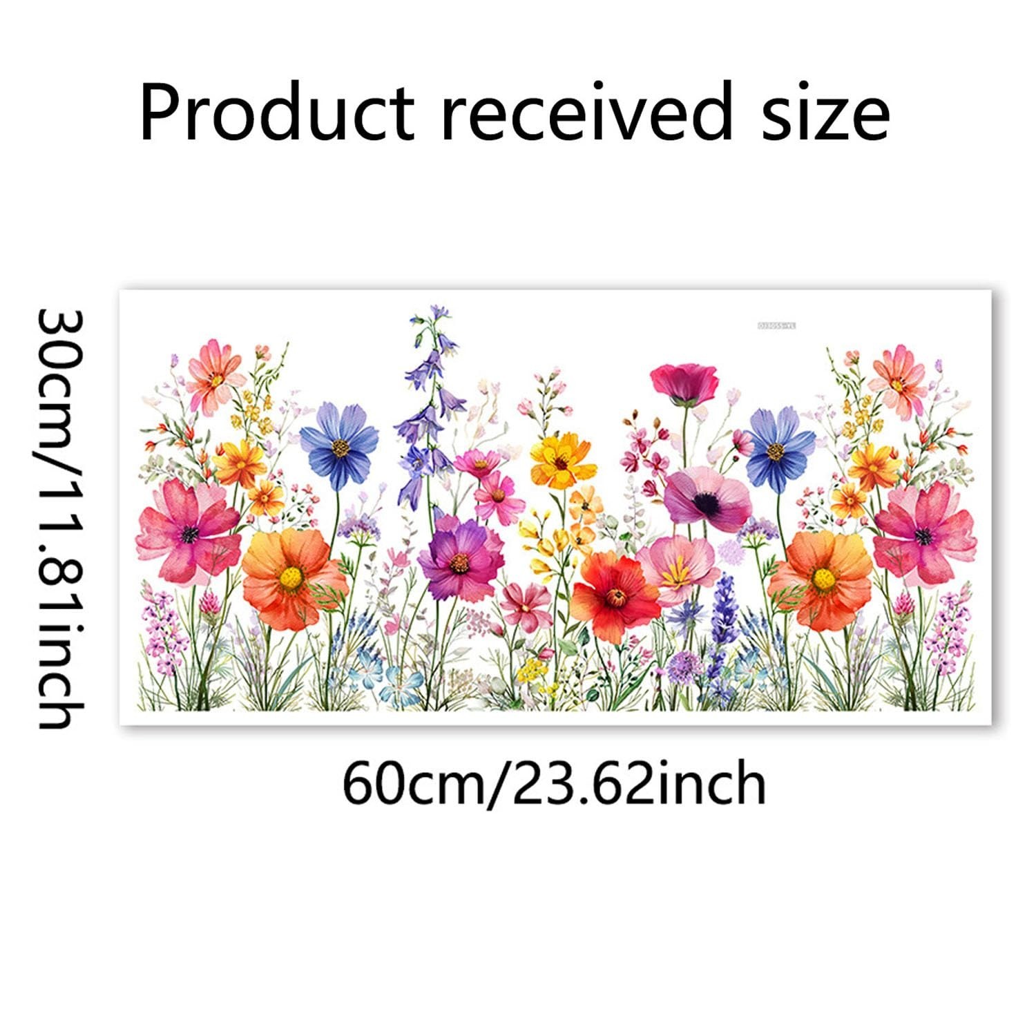 Flower Garden Window Stickers, Wildflower Grass Door Decals, Lily Peony Poppy…