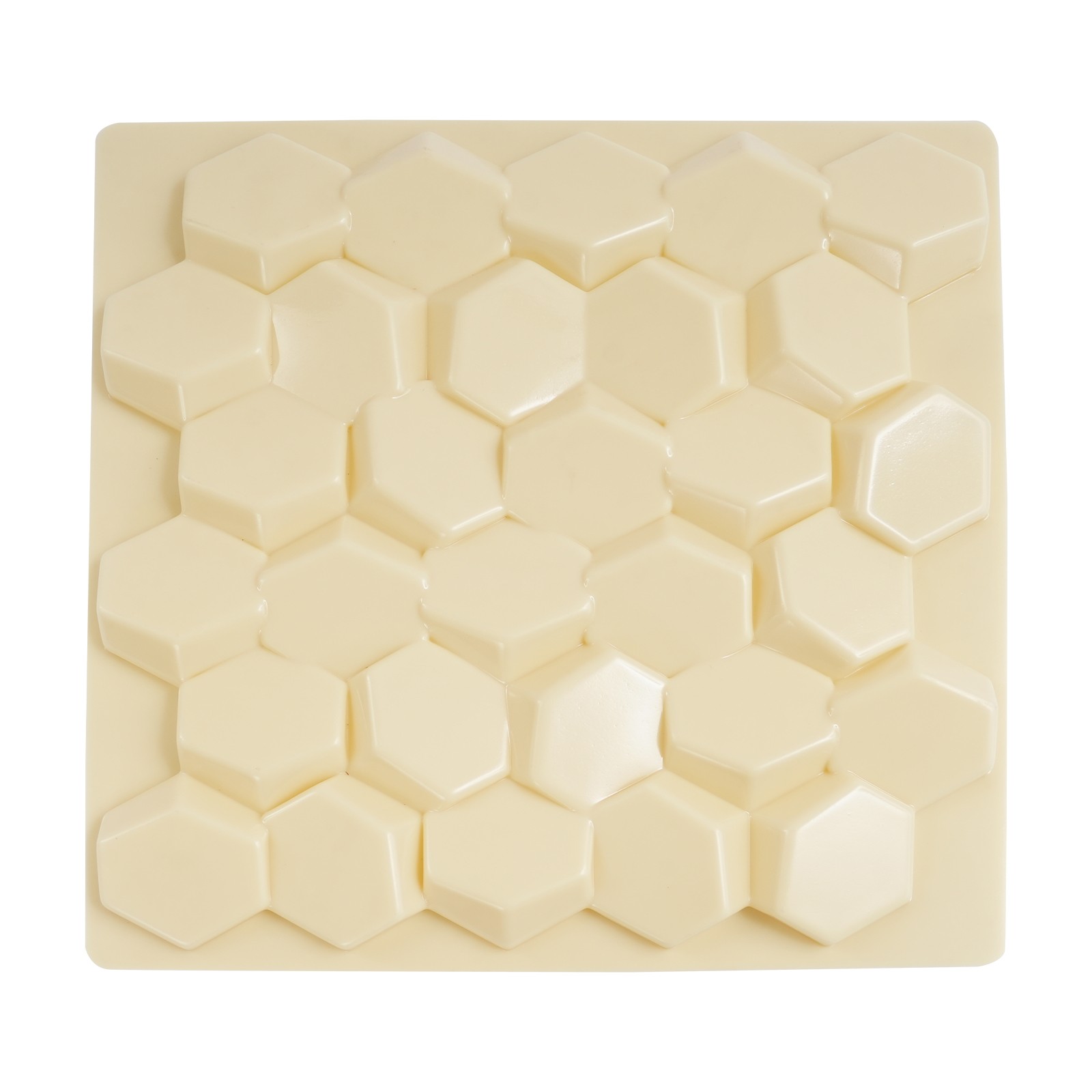 Beige 21.3" x 21.3" 3D Honeycomb Tile Brick Wall Sticker Waterproof Wall Panels