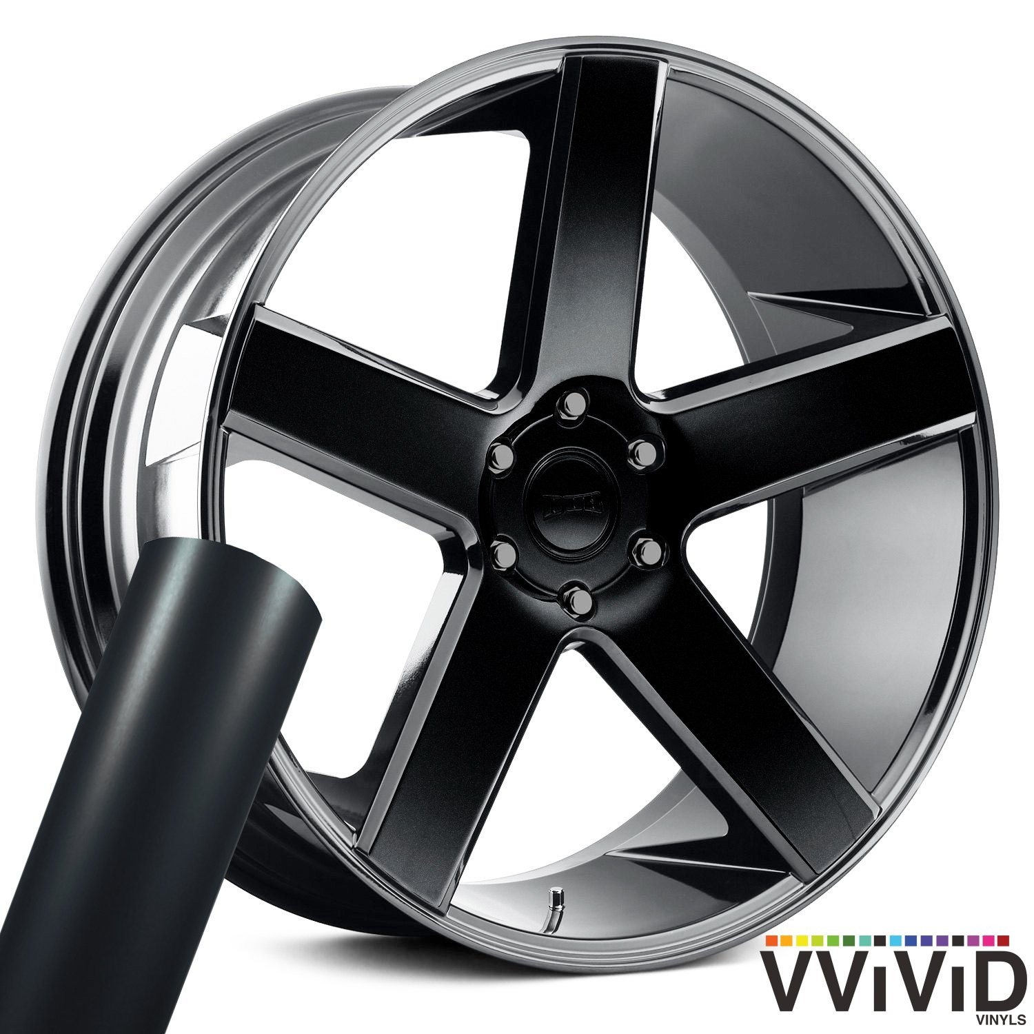 VViViD Auto Rim Air-Release Adhesive Vinyl Wrap 24 Inch x 30 Inch 4 Sheet Pack