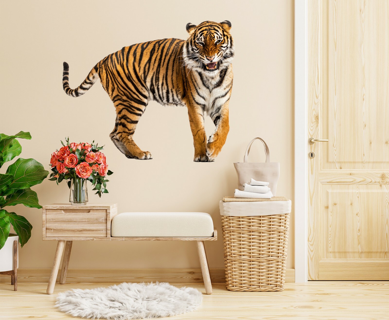 3D Tiger G536 Animal Wallpaper Mural Poster Wall Stickers Decal Honey