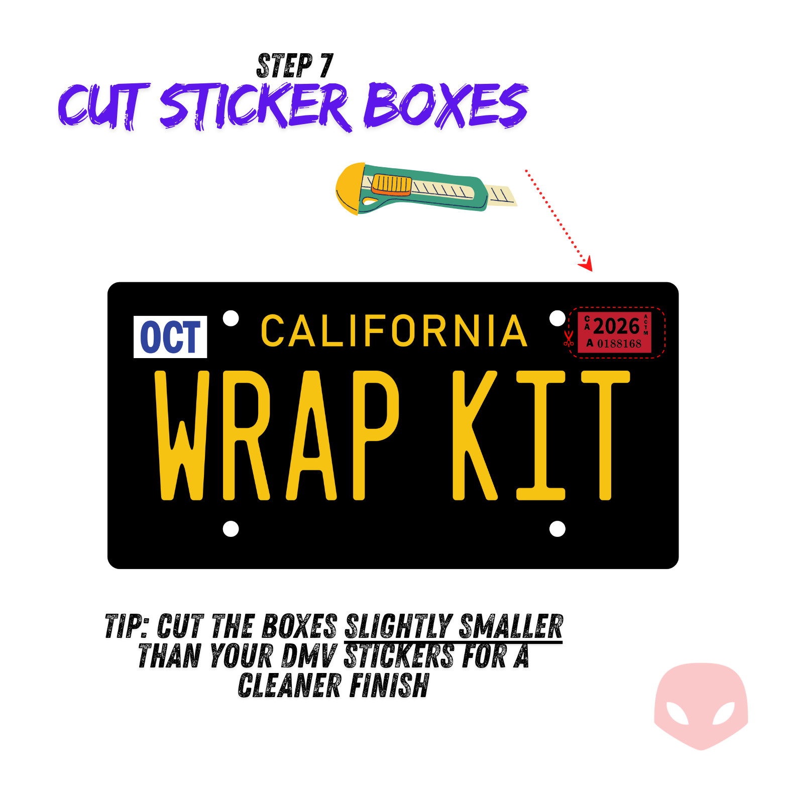 70s Matte Dark Blue California Plate Wrap DIY Kit