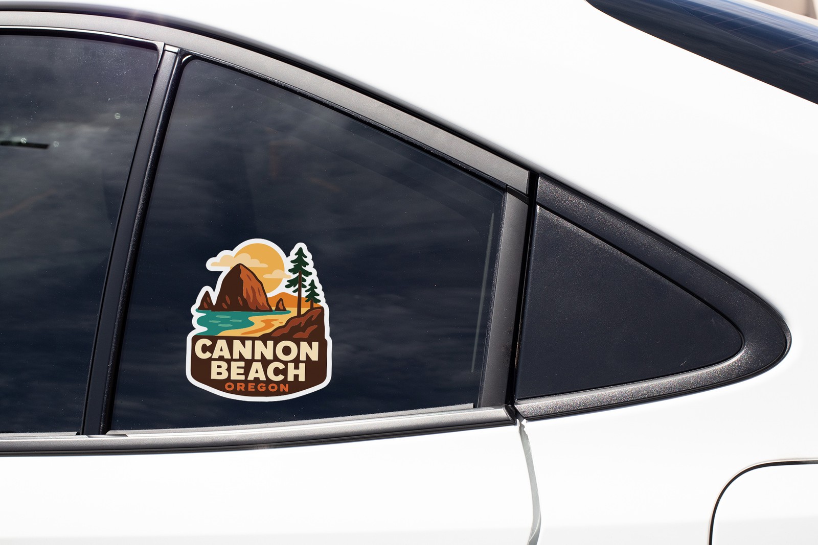 Cannon Beach Sticker Decal Vinyl Die-Cut City Skyline Landmark Design
