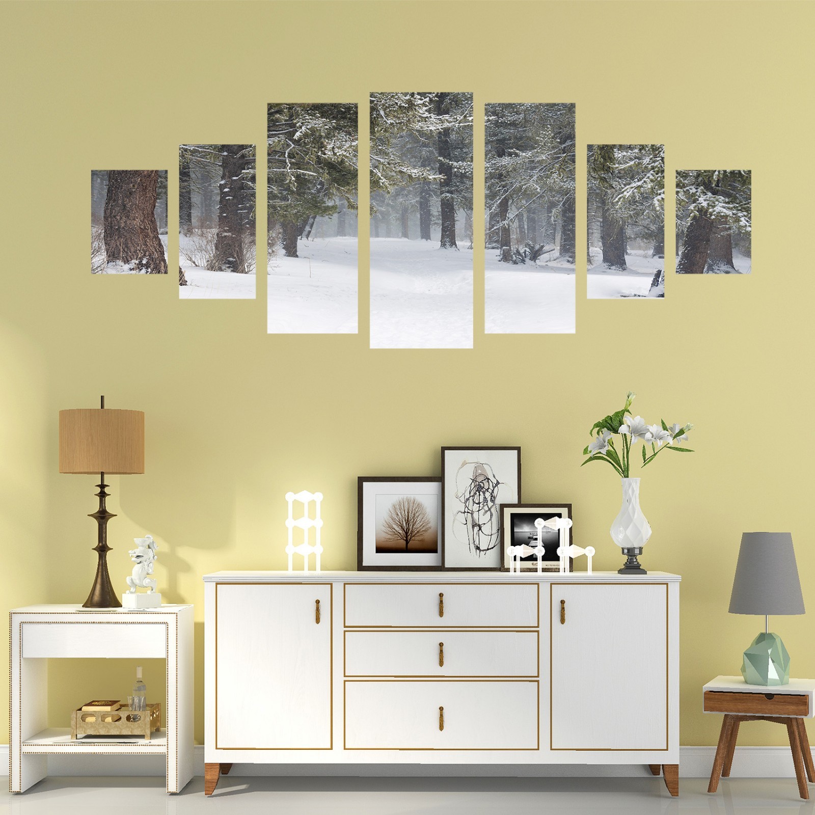 3D Winter Forest 686 Unframed Print Wall Paper Decal Wall Deco Indoor AJ Wall