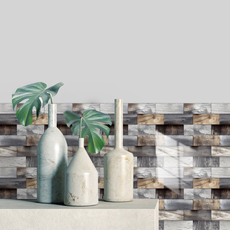 10PCS Faux Bricks Wall Sticker Auto Adhesive Waterproof Vinyls Tiles for