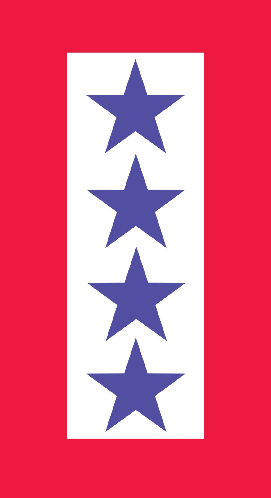 Four Blue Star Mother's Service Flag Vinyl Decal Sticker Size Military Service