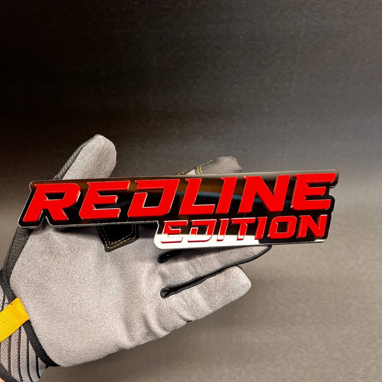 REDLINE EDITION 3D Car Badge Fender Emblem – Grille Holder Acrylic Car Decal 1PC
