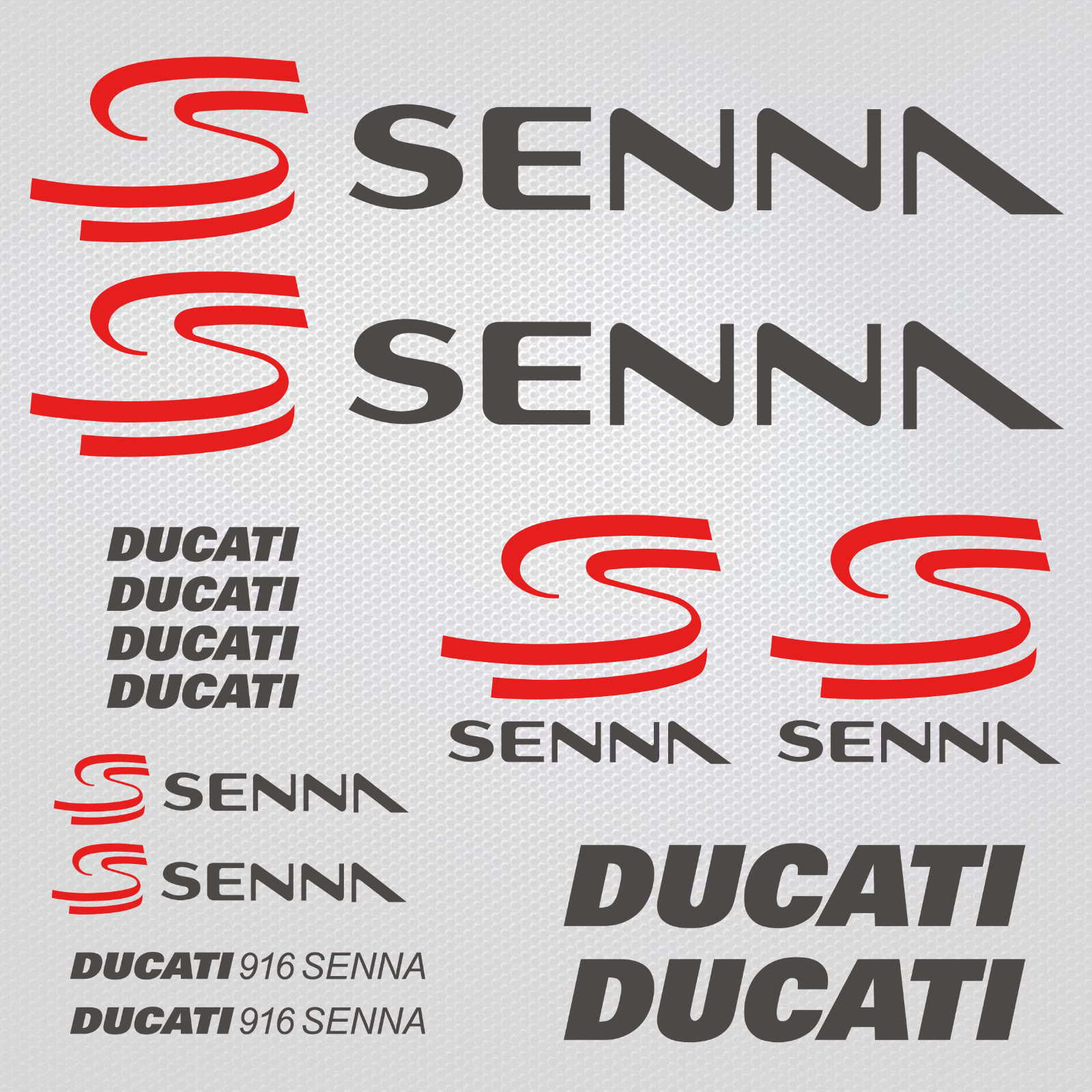 Ducati Senna 916 decals motorcycle stickers fairings side panel tank ORACAL