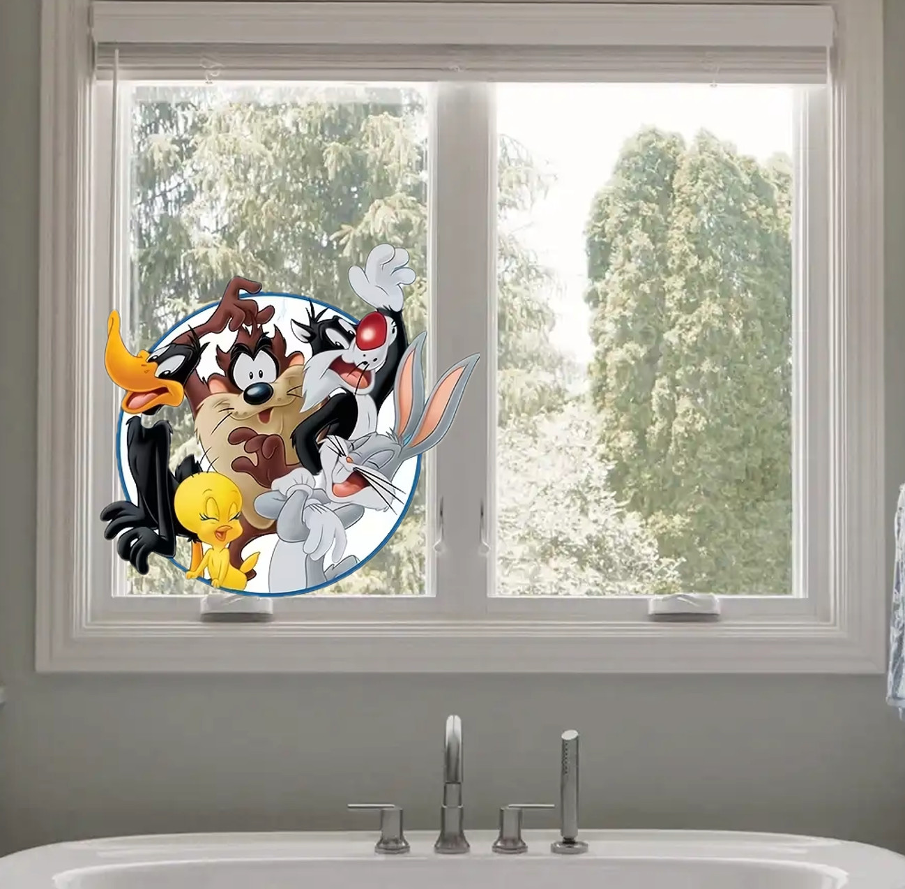 Looney Tunes Bugs Daffy Taz Sylvester Tweety Large Self Adhesive PVC Sticker