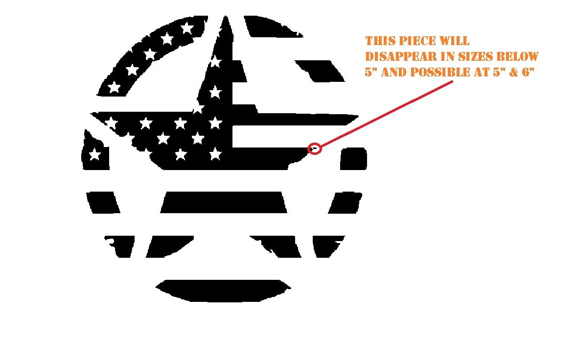 Army Star Decal American Flag Vinyl American Distressed Sticker laptop window