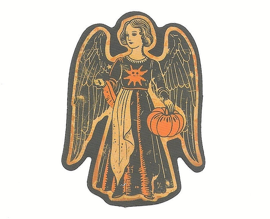 Halloween Angel Vinyl Sticker Die Cut Pumpkin Decal for Scrapbooking Journal