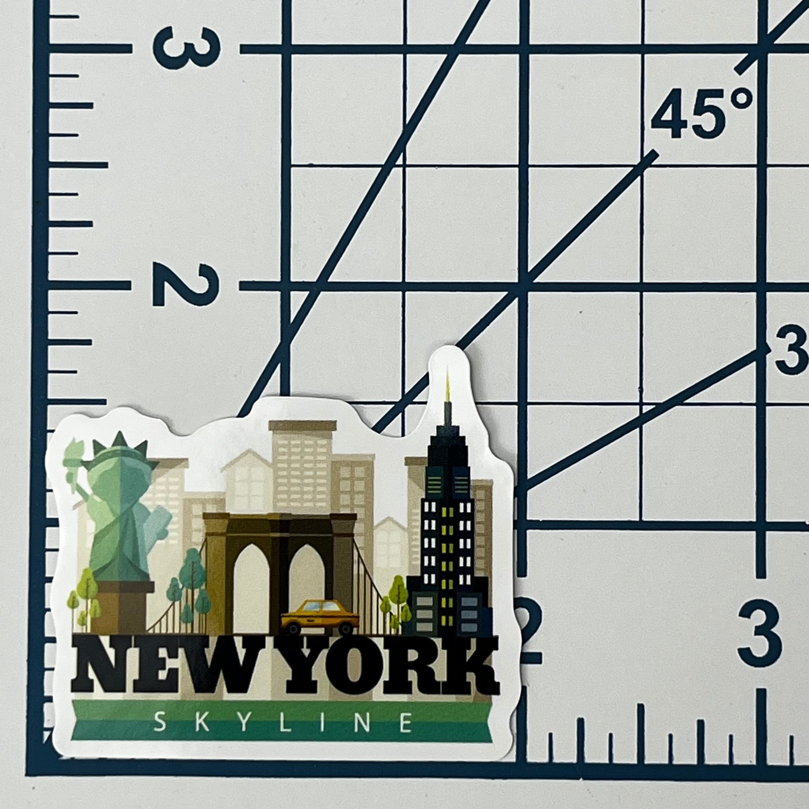 New York Skyline Vinyl Sticker Statue Liberty Empire State NYC Travel Souvenir