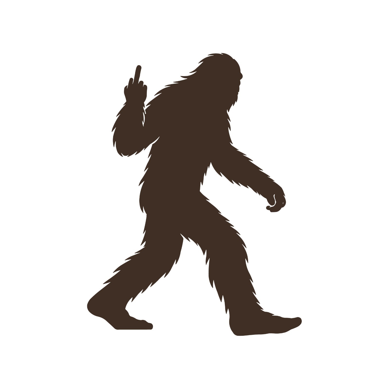 Bigfoot Middle finger big foot Vinyl Decal Window flip off Sasquatch Sticker