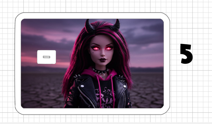 Barbie Demon Credit Debit Card Skin Stickers Goth Emo Tattoo Doll ATM Evil Devil