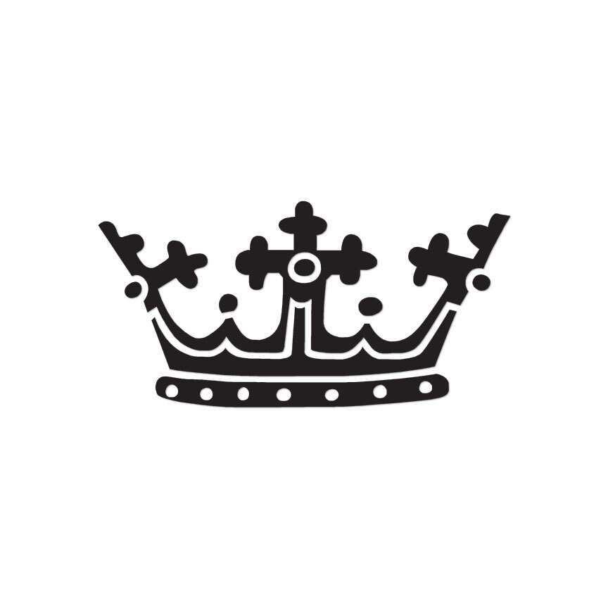 Royalty Crown Queen King – Decal Sticker – Multiple Colors & Sizes – ebn3071