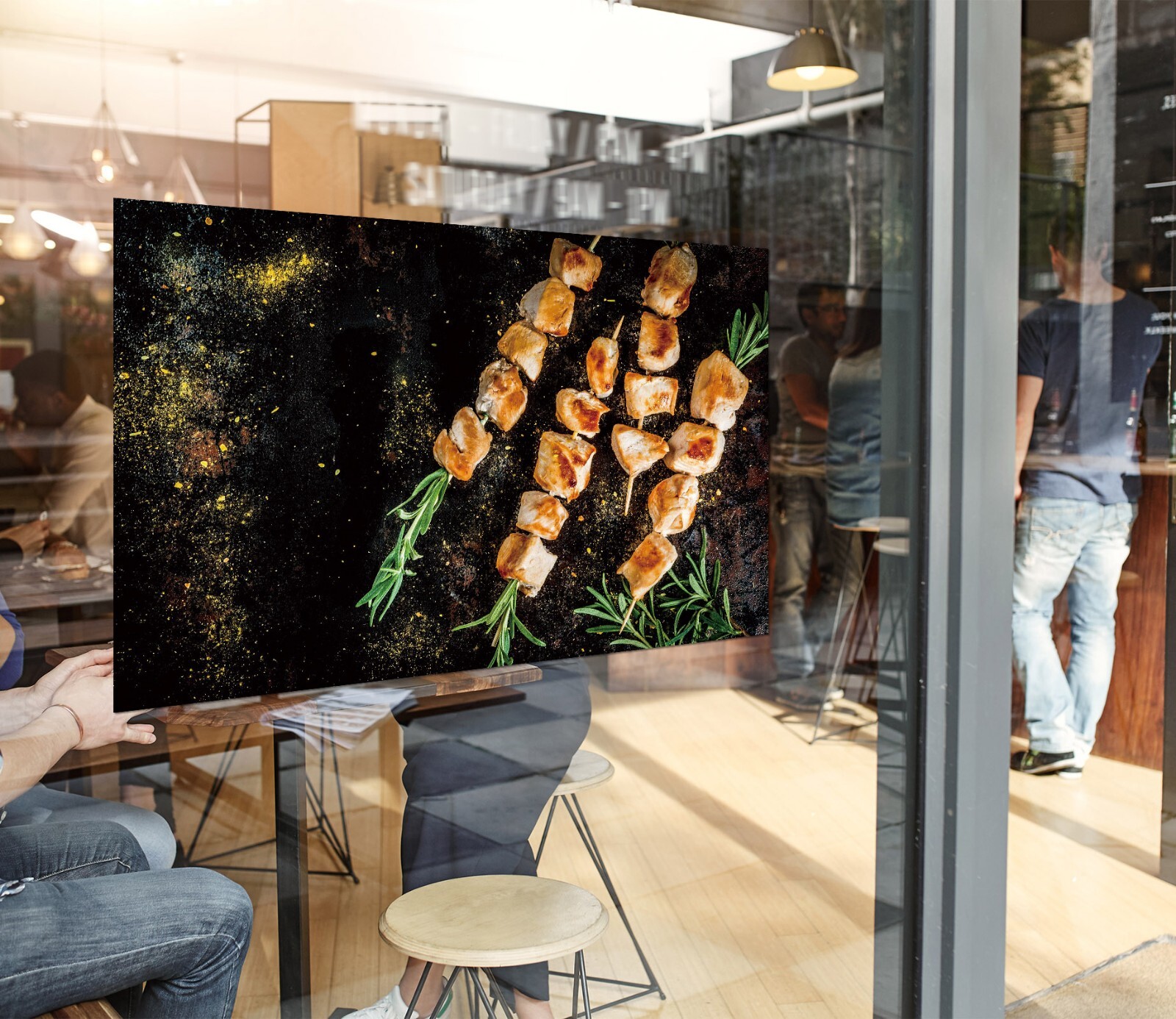 3D Grill Kebab Shop BBQ O1528 Window Stickers Vinyl Wallpaper Wall Murals Fay