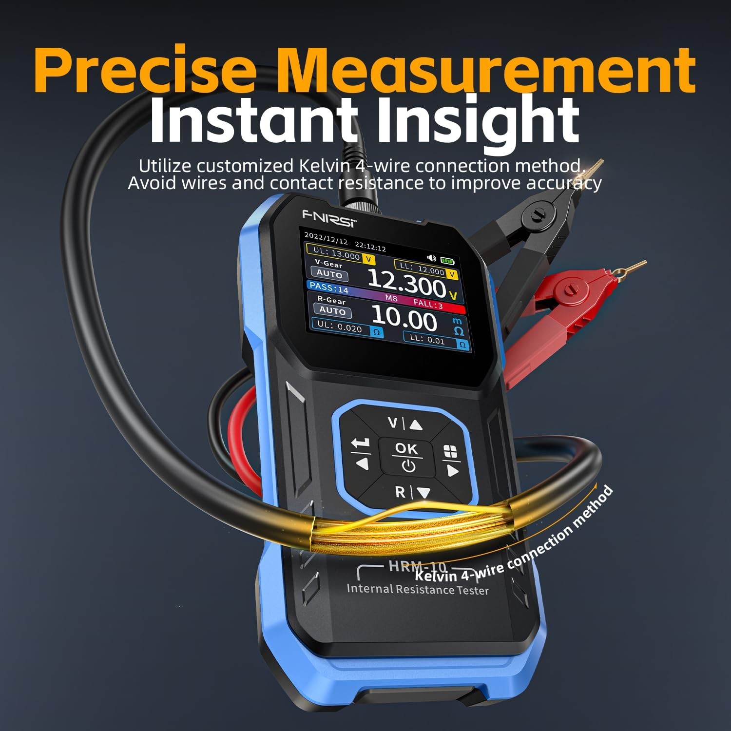 HRM-10 Voltage Internal Resistance Battery Tester，Battery Voltage Mete…