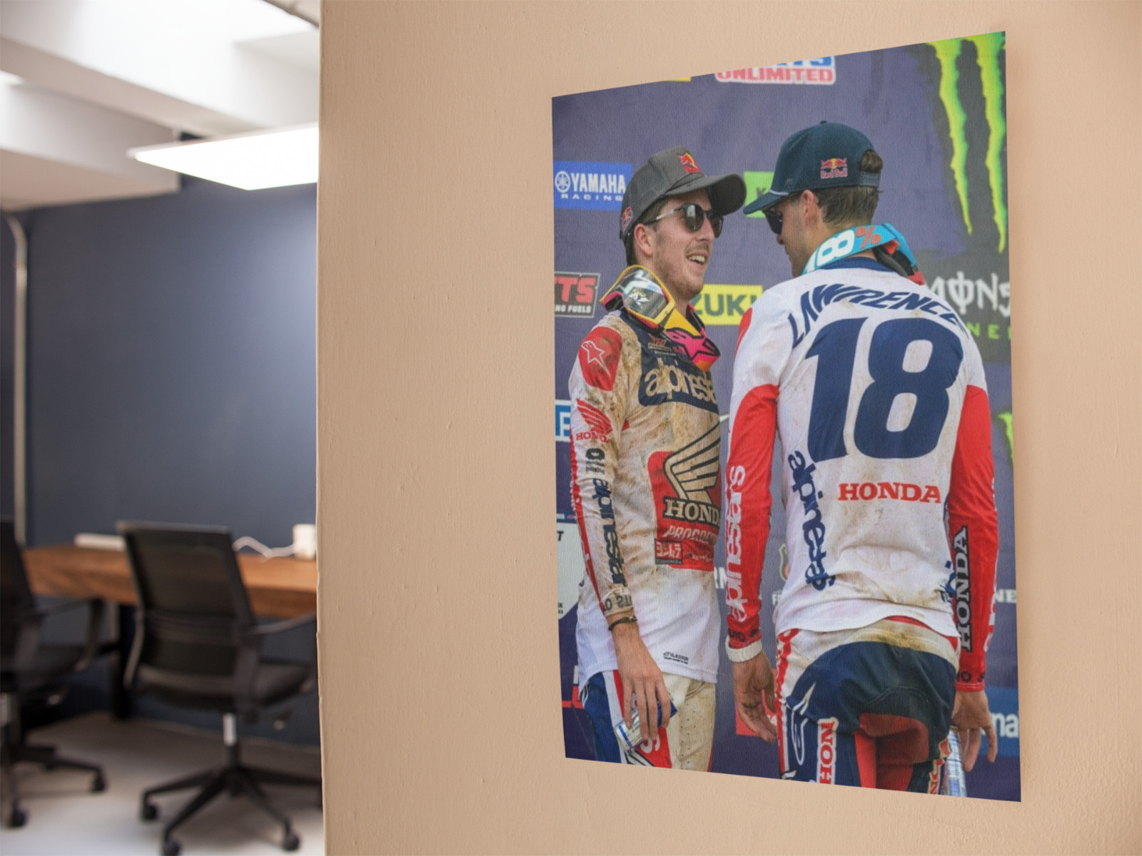 LAWERENCE Brothers MOTOCROSS Racing Wall Vinyl Decal Poster (Removable Adhesive)
