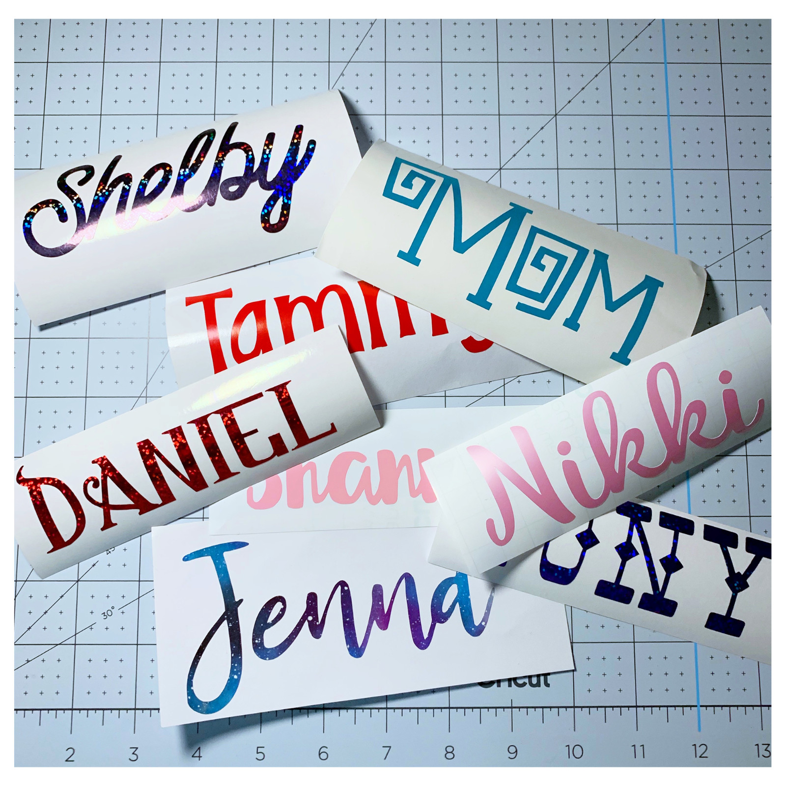 4" Custom Text or Name Vinyl Decal Sticker