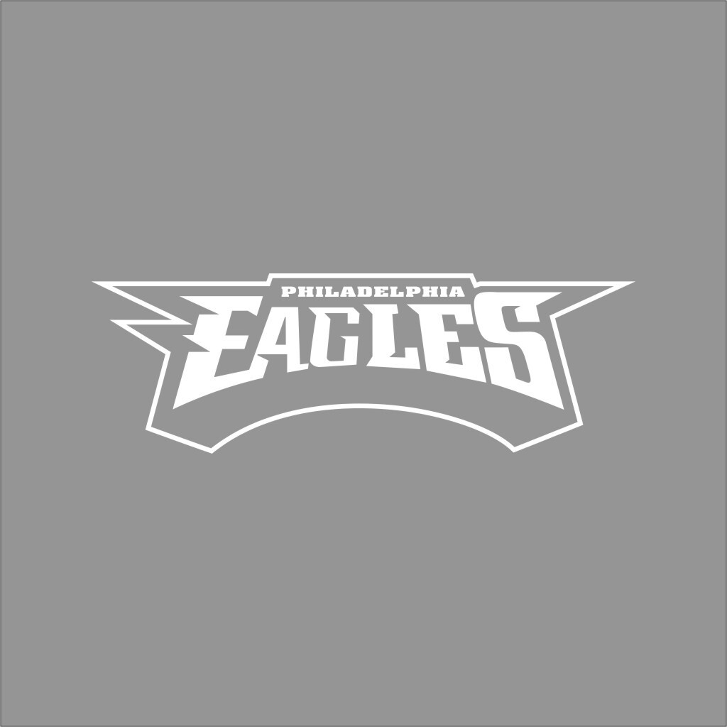 Philadelphia Eagles #3 NFL Team Logo 1 Color Vinyl Decal Sticker Window Car Wall
