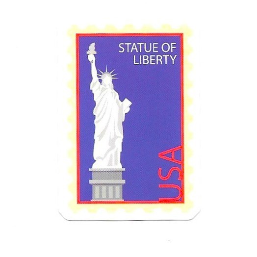 Statue of Liberty Vinyl Sticker USA Postage Stamp Style New York Souvenir Gift
