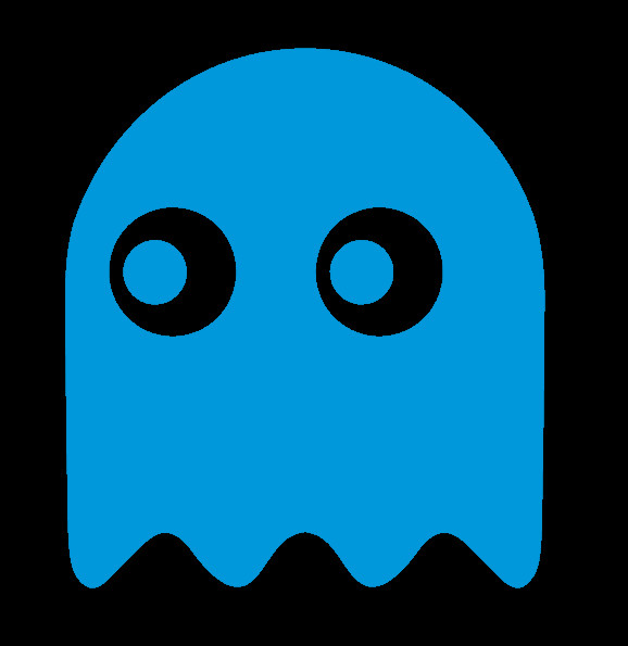 PAC MAN GHOST, SET OF FIVE, DOTS INCLUDED Decal Sticker for Car, Laptop