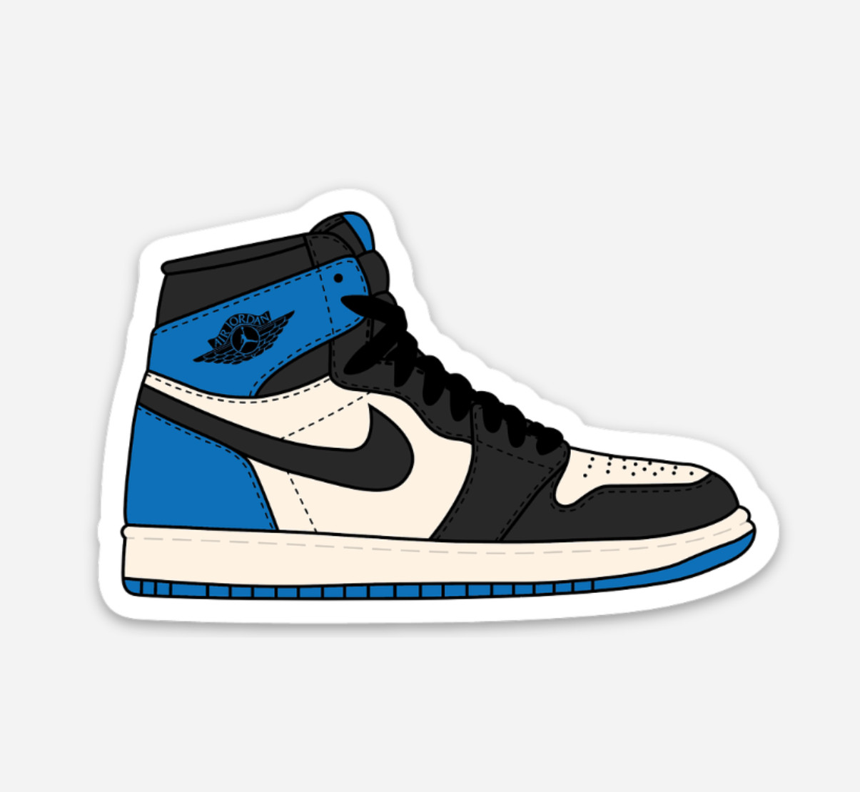 3" Jordan 1 Sticker Sneakers Nike Decal Matte Finish Chicago Bred Mocha Royal