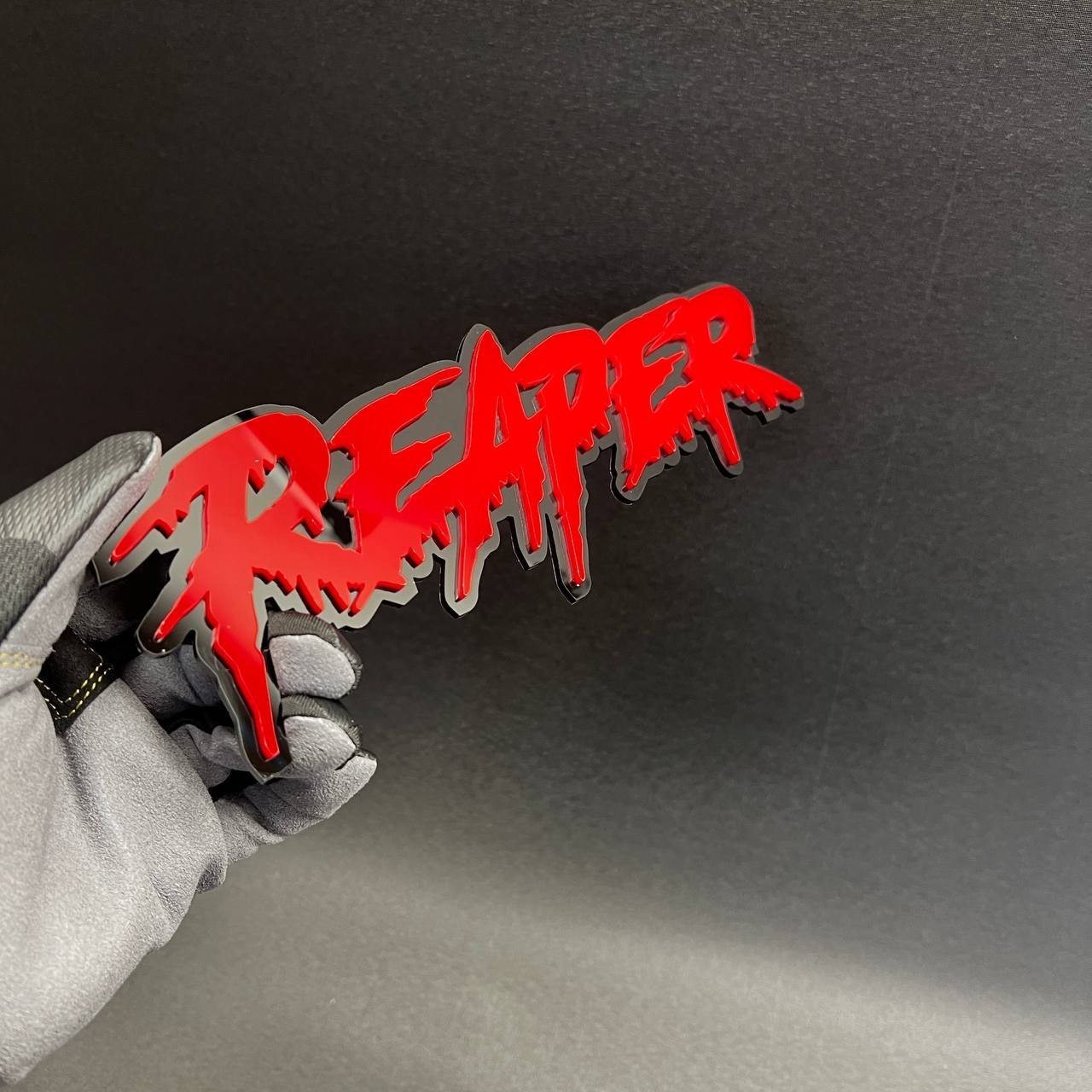 1PC REAPER Custom 3D Text Car Badge Fender Emblem Tailgate Toolbox Decal