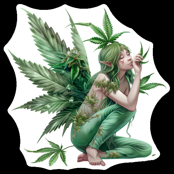 Stoner Gifts Vinyl Decal 420 Weed Fairy Fairycore Sticker Marijuana Whimsical