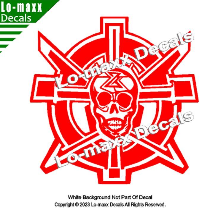 Z Skull Circle Original Custom Graphic Art High Performance Die Cut Vinyl Decal
