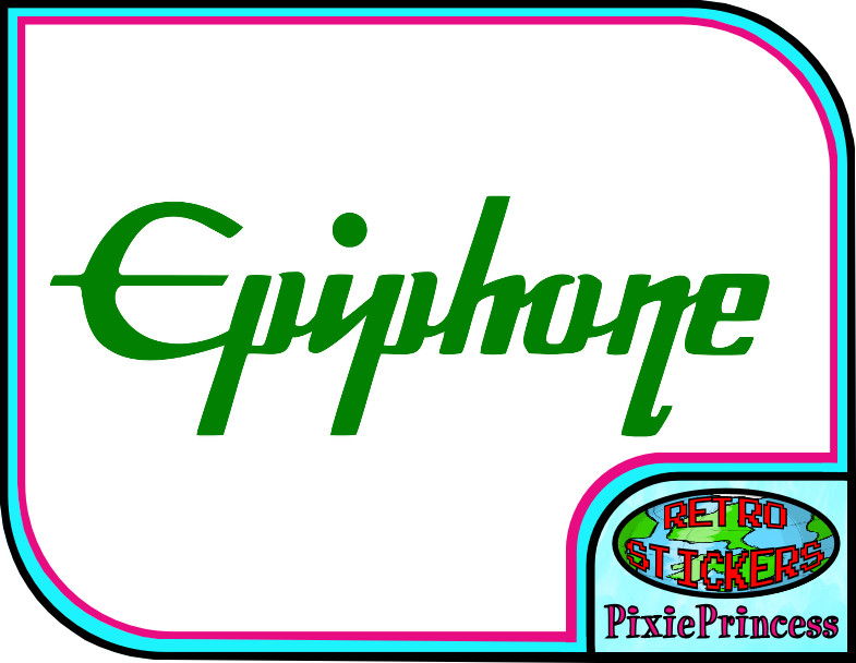 Epiphone Guitar Bass Logo Vinyl Sticker Flight Case Car Truck Wall Window Music