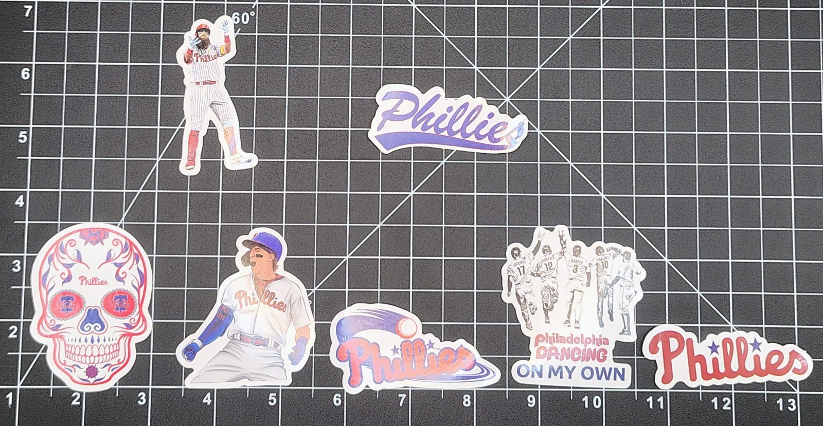 50pc Philadelphia Baseball Sticker Lot Philly Fan City Sports Vinyl Decals