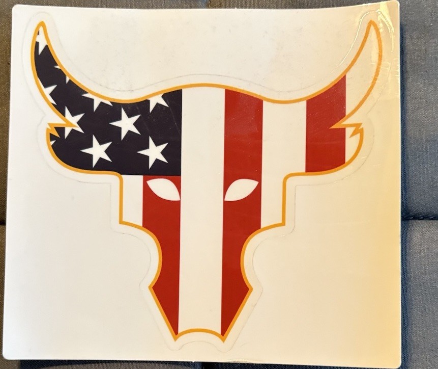 Under Armour Men's Project Rock Brahma Bull Two Vinyl Decals Black Flag