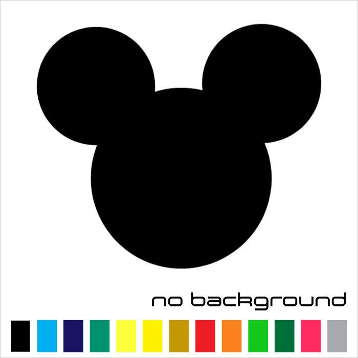 Mickey Mouse Disney Die-cut Vinyl Decal Sticker Logo Ears Shape